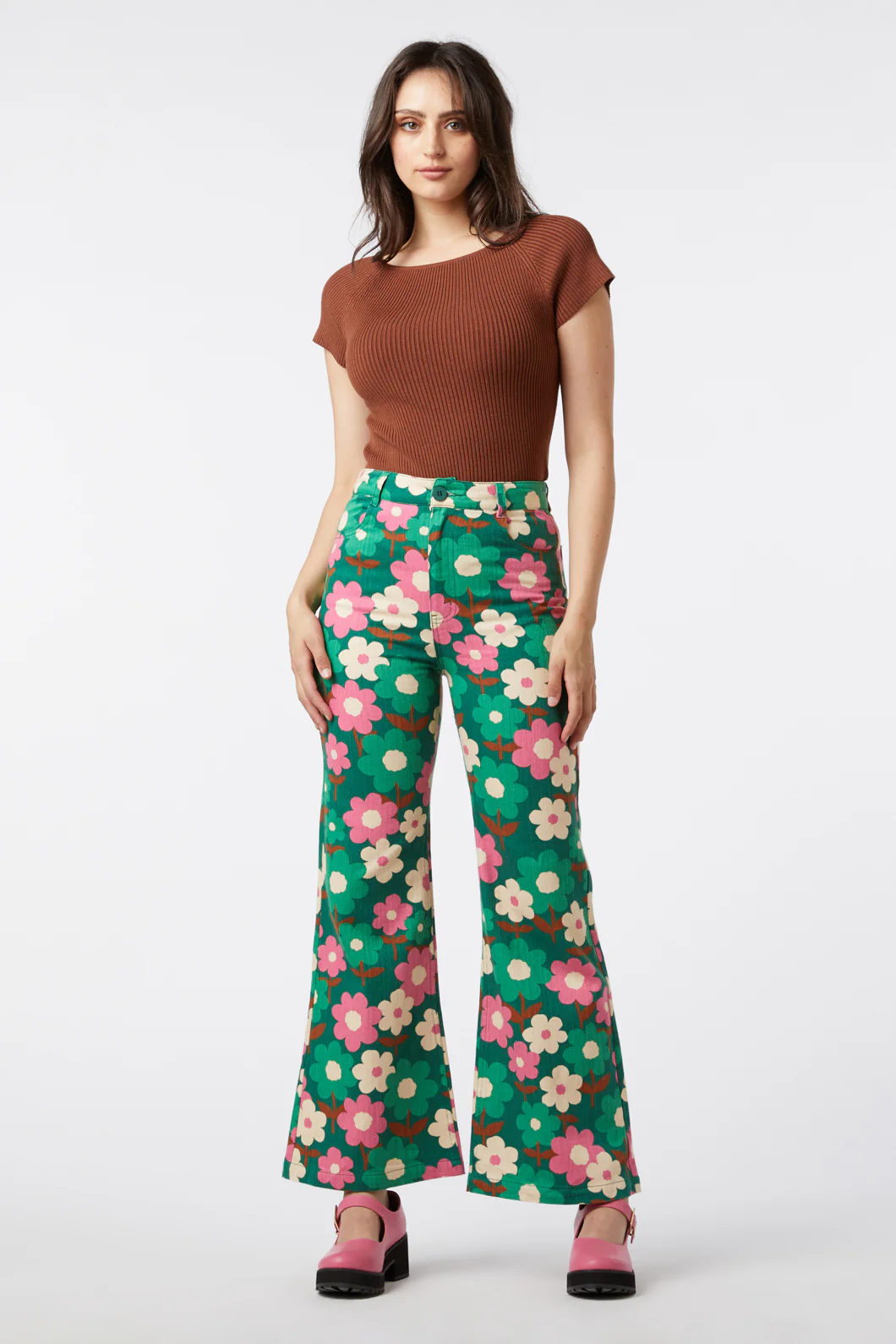 Renee Floral Flare Jean - Image 2