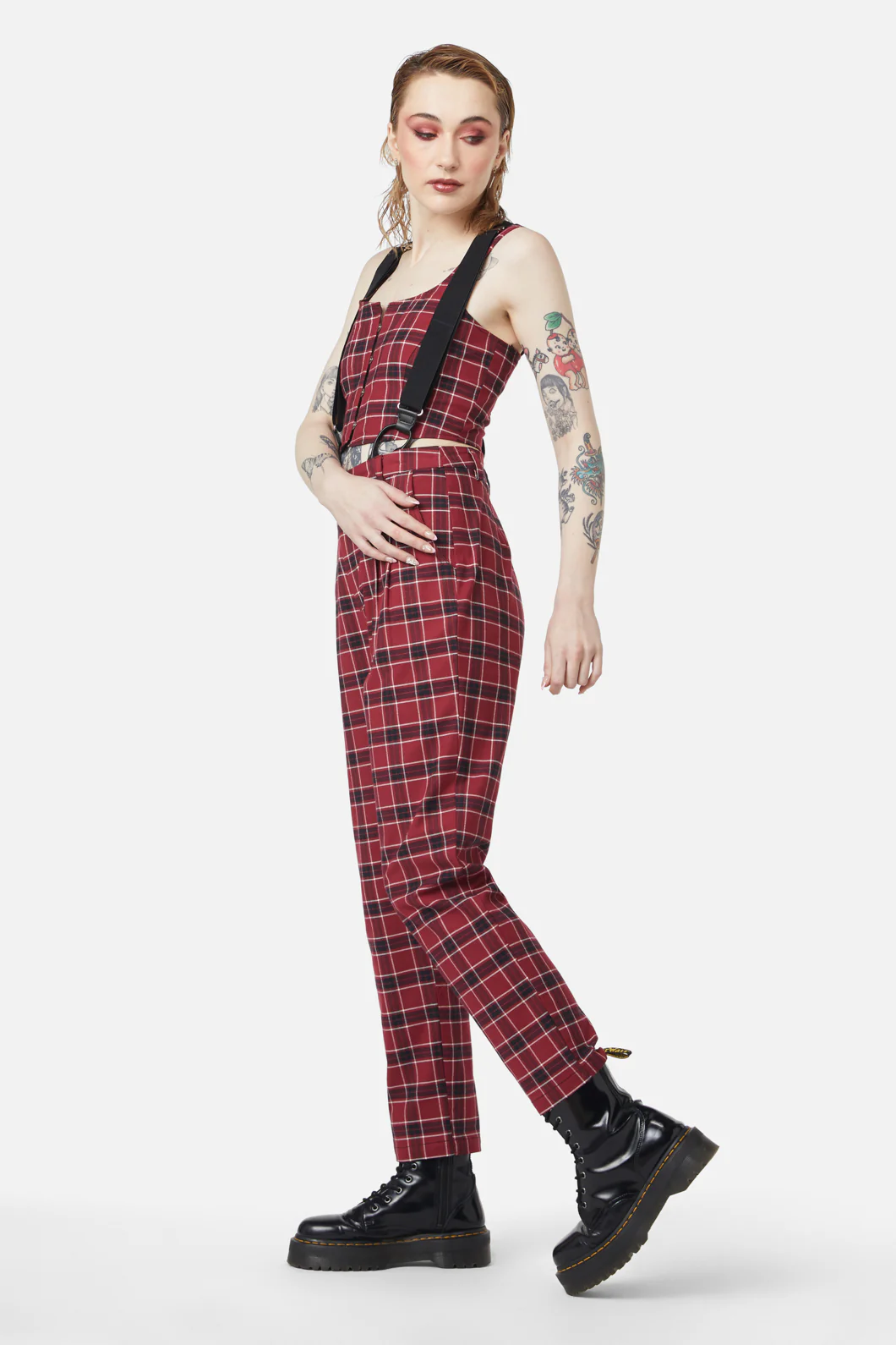 Revenge Tartan Brace Trouser - Image 3