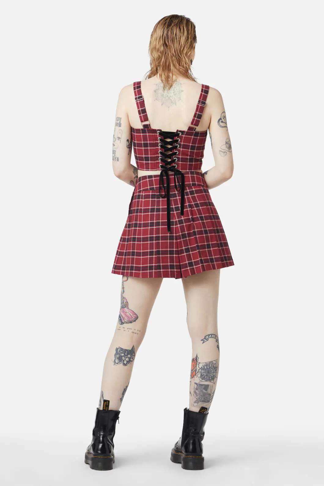 Revenge Tartan Corset Top - Image 4