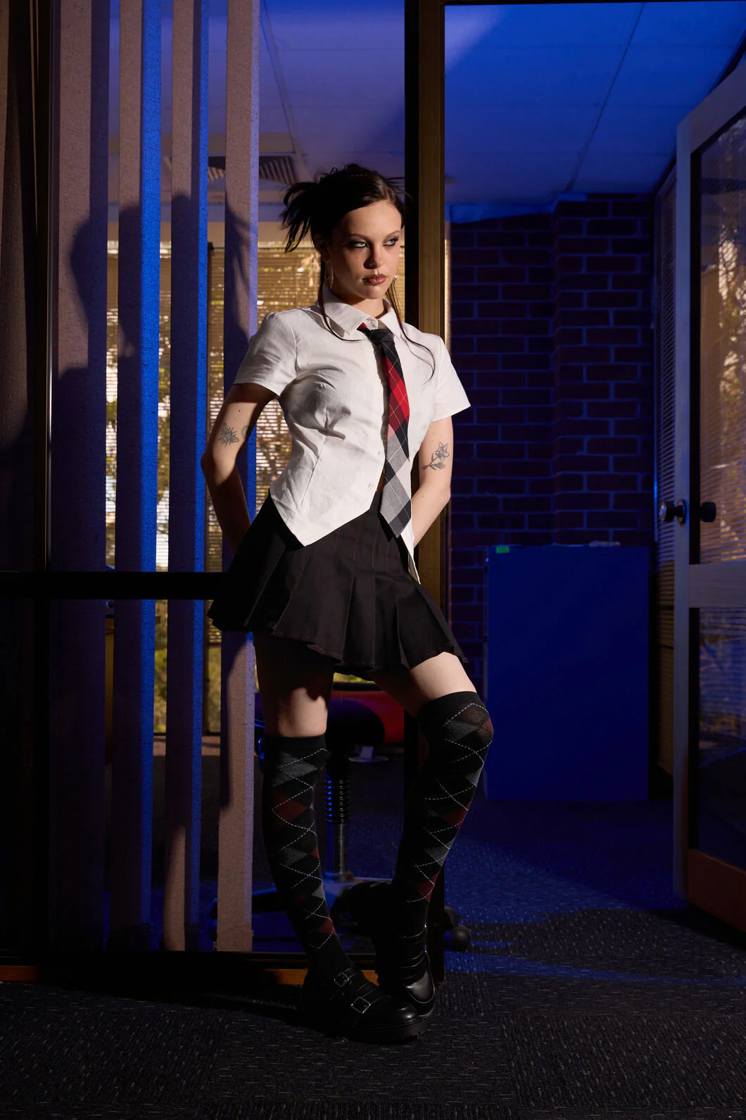 Riot Goth Pleated Skort - Image 2