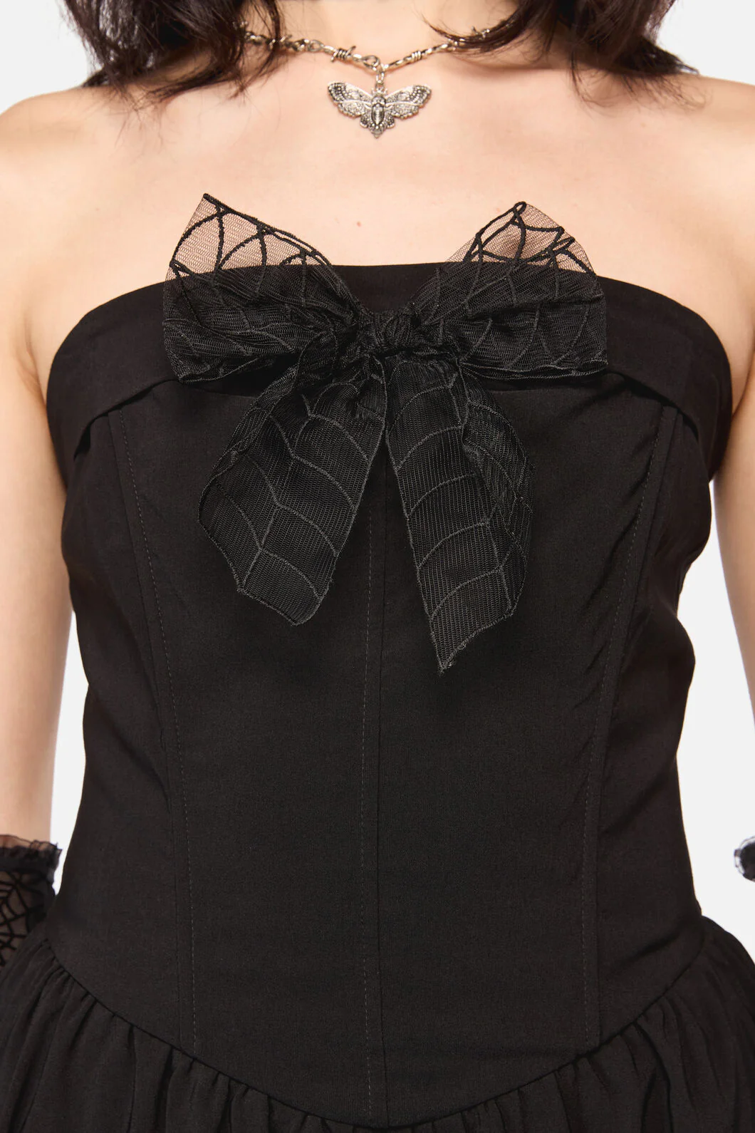 Rococo Life Goth Spider Web Trim Dress - Image 7