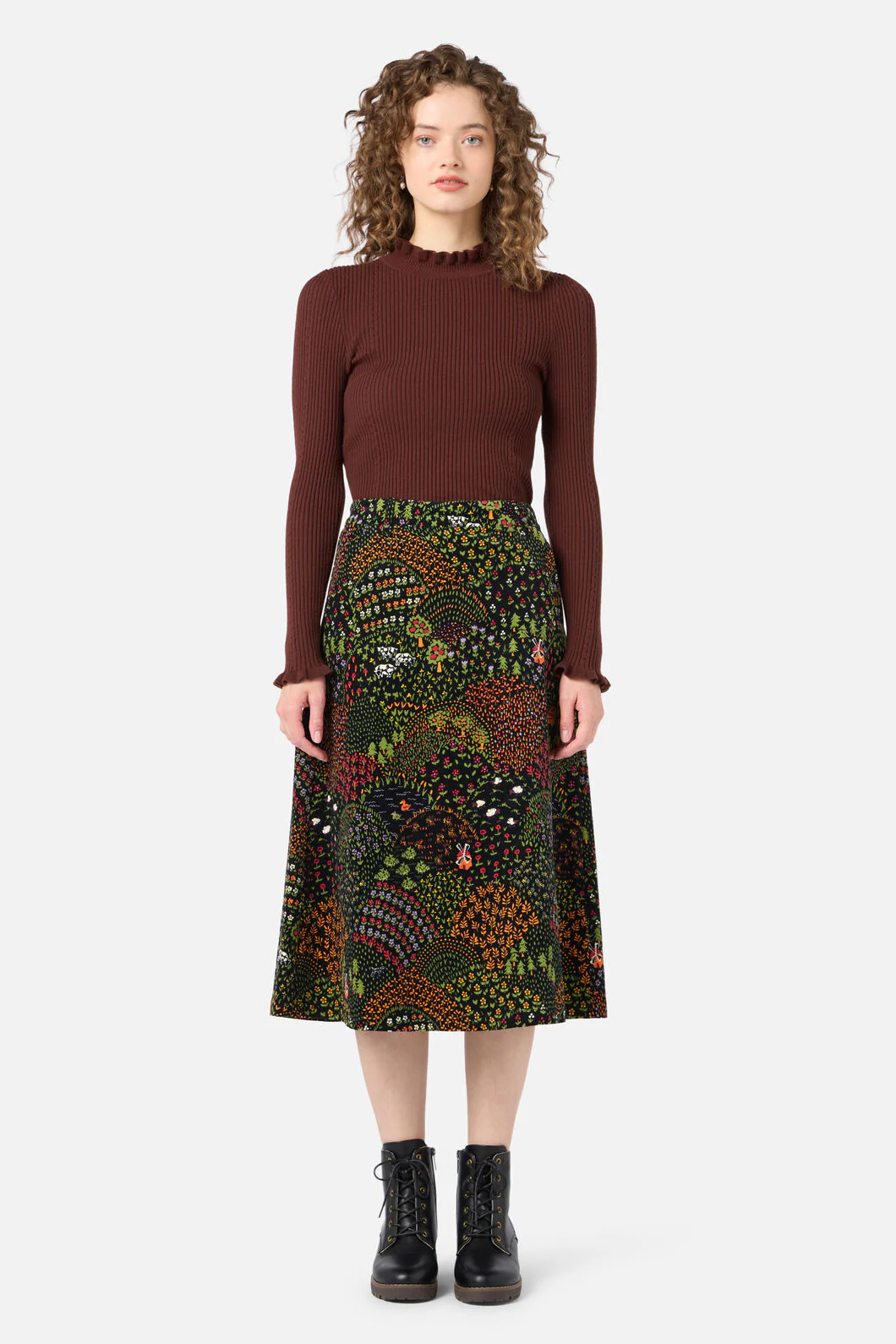 Rolling Hills Cord Midi Skirt - Image 2