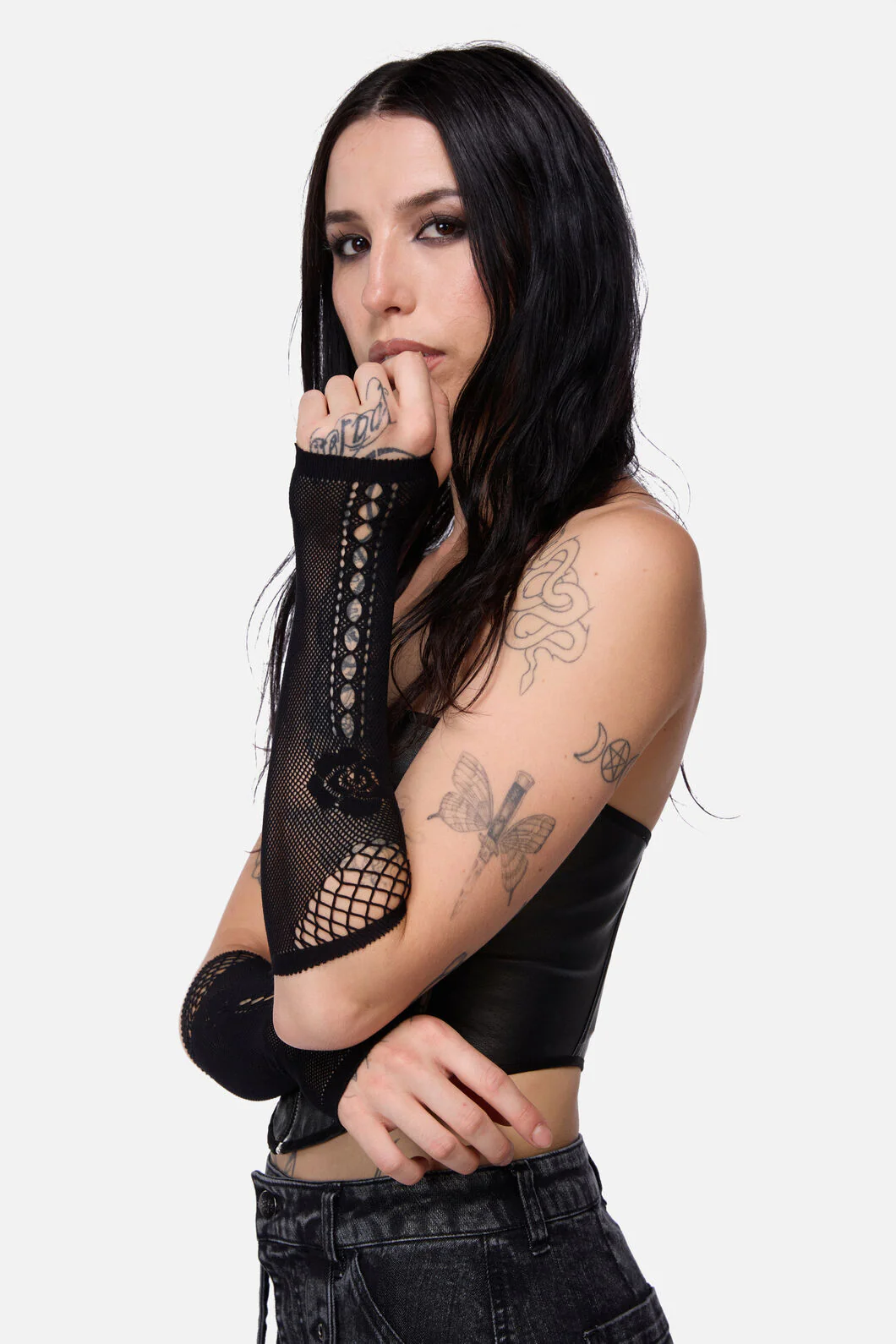 Rose Fishnet Gloves