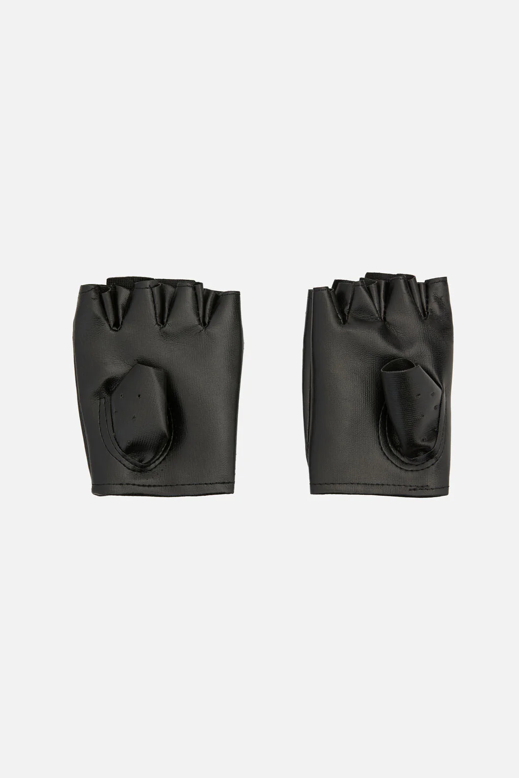 Round Stud Faux Leather Gloves - Image 4