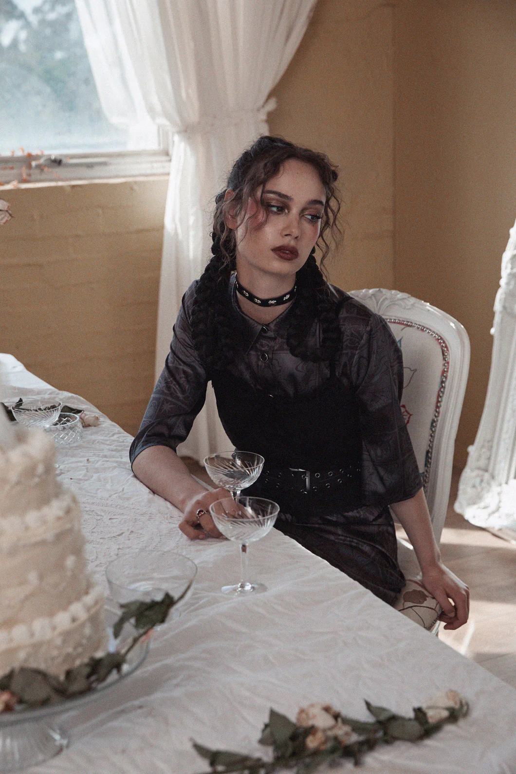 Ruined Mansion Satin Brocade Blouse - Image 2
