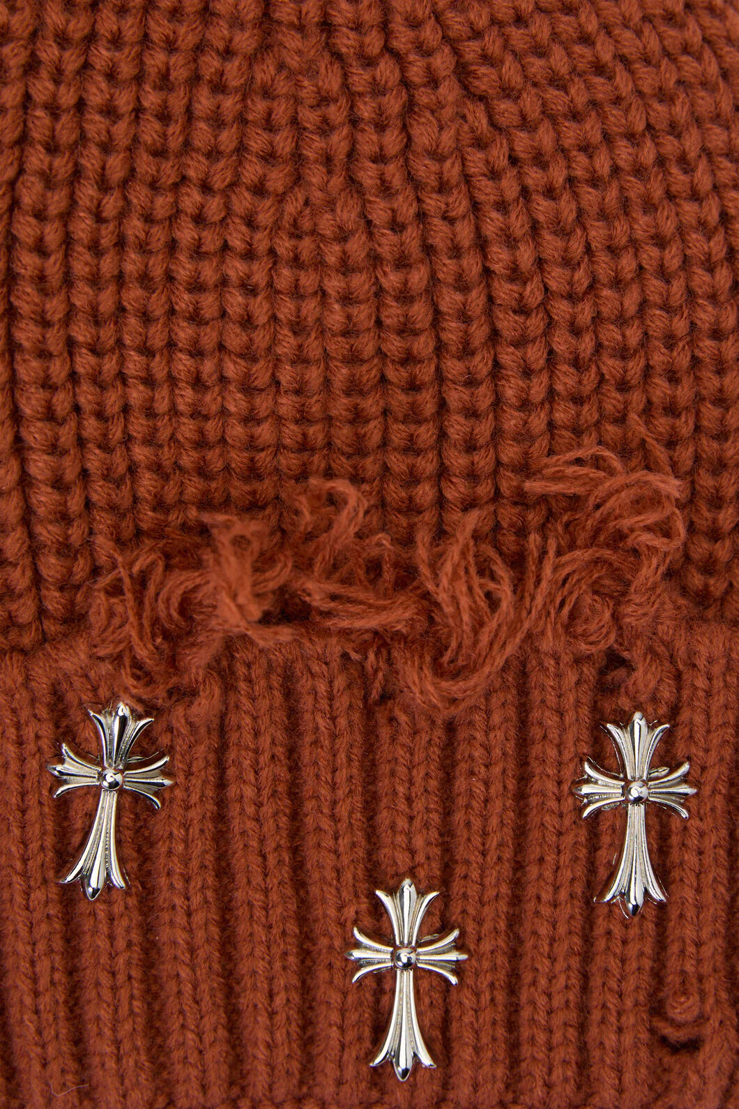 Rust Cross Charm Beanie - Image 6