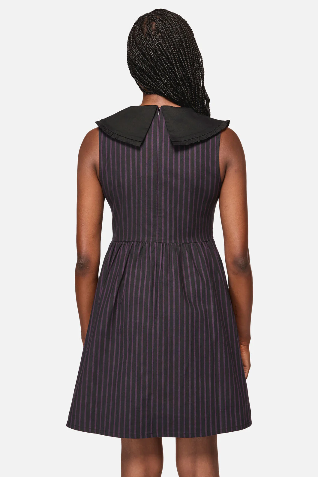 Sabrina Pinstripe Goth Dress - Image 3