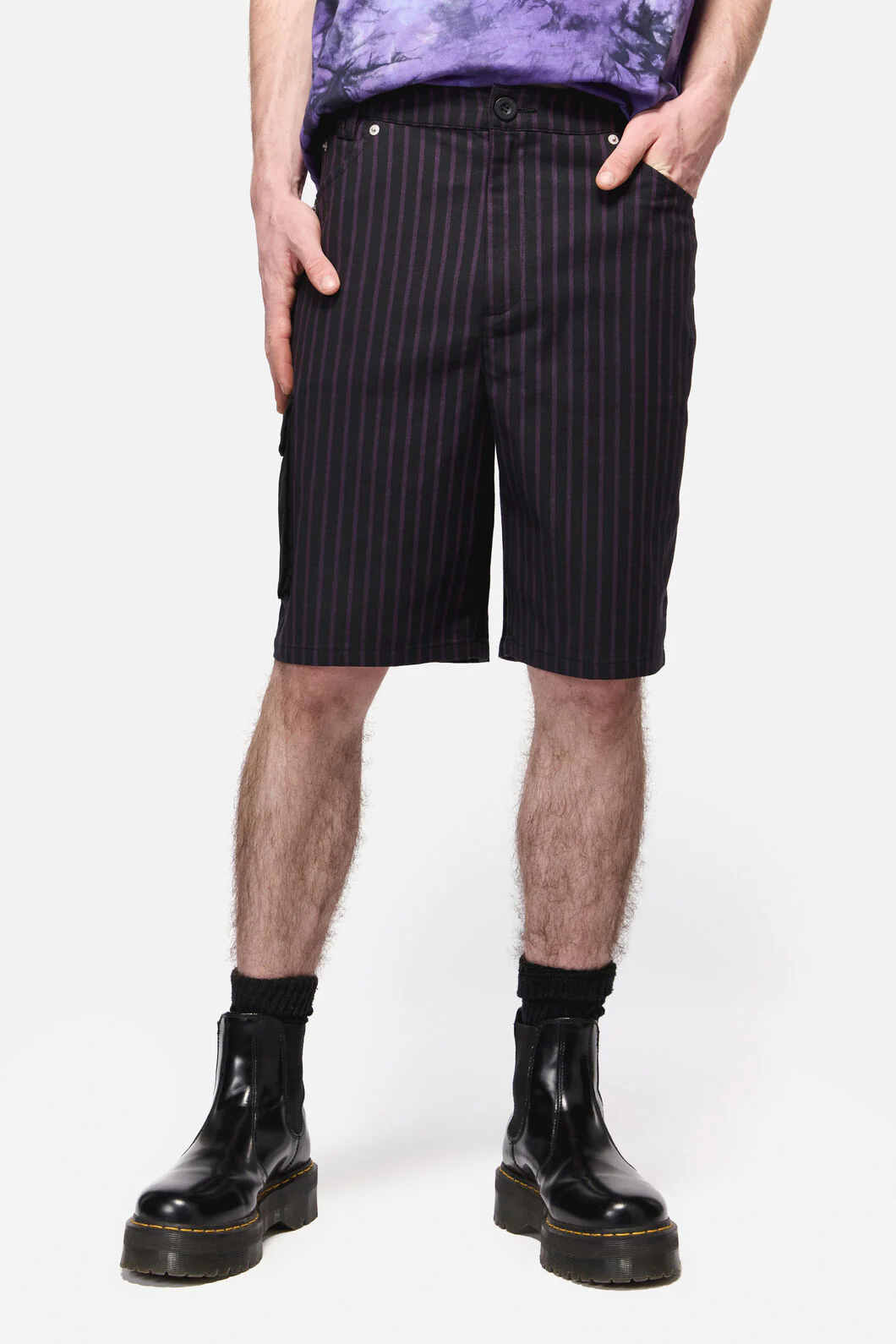 Sabrina Pinstripe Cargo Short - Image 2