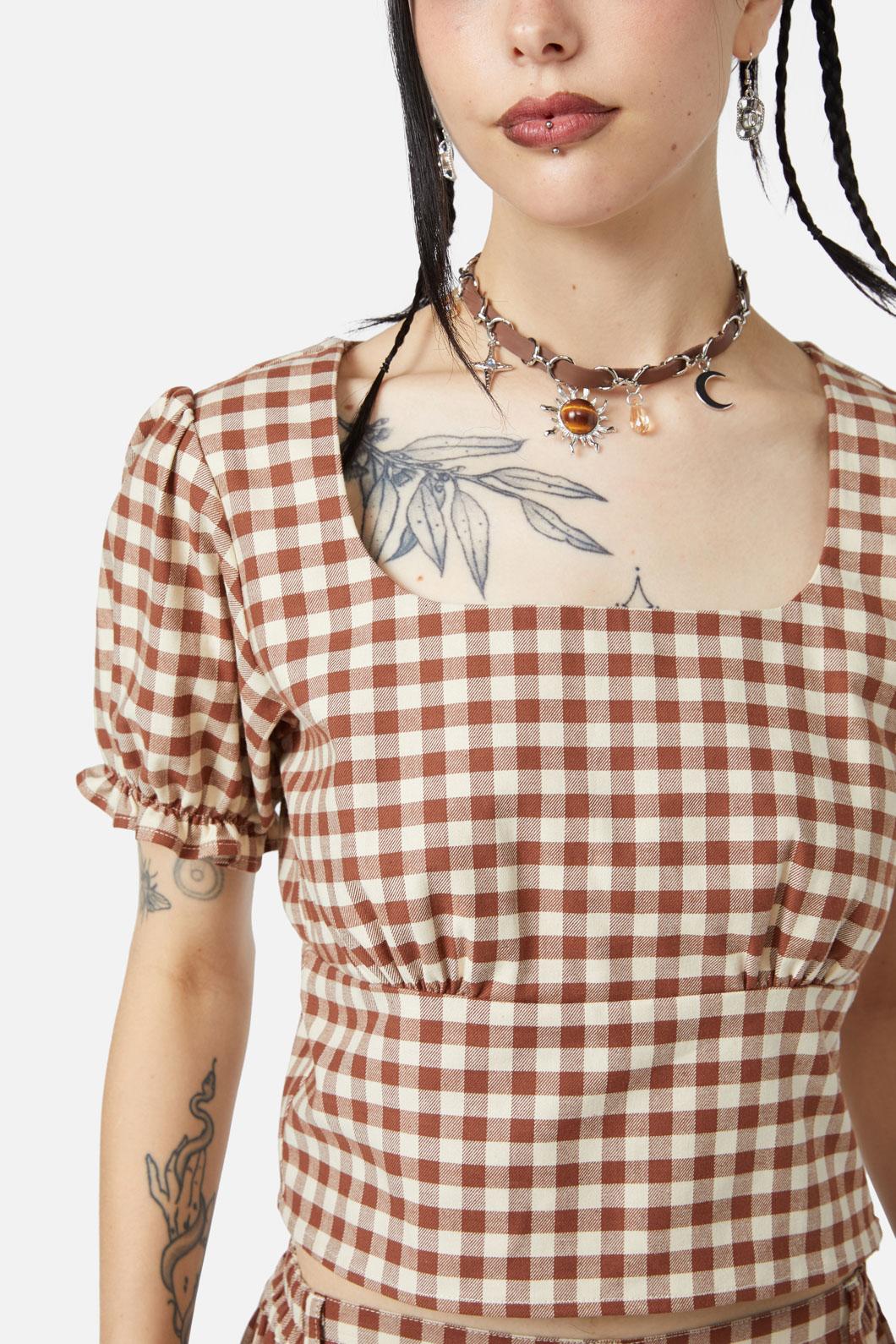 Saloon Gingham Blouse - Image 11