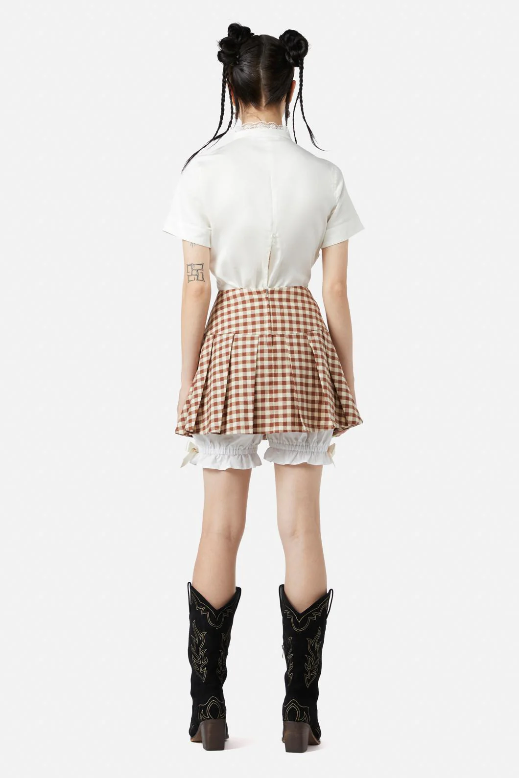 Saloon Gingham Skort - Image 6