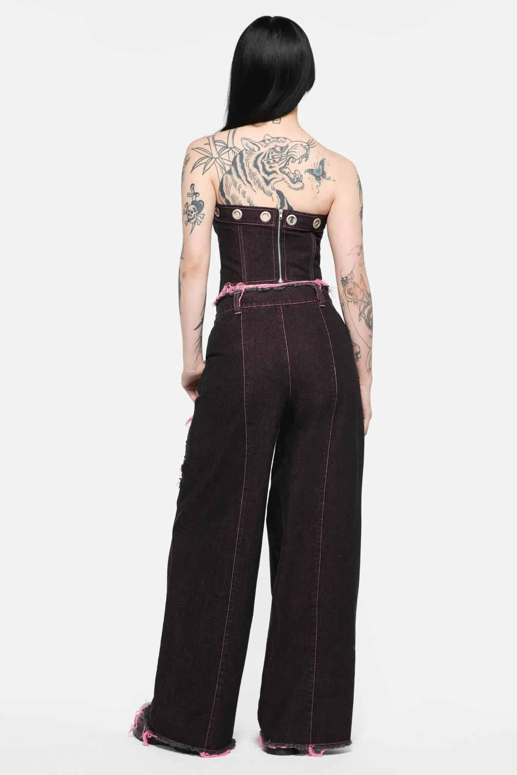 Scales Eyelet Denim Corset - Image 4