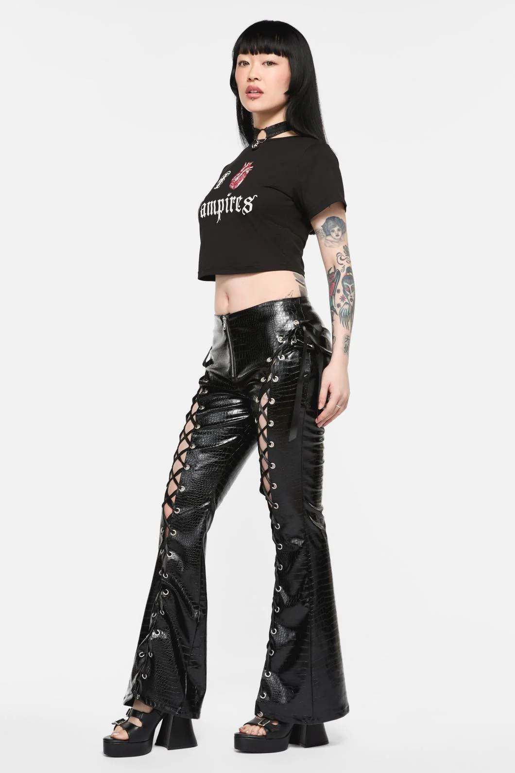 Scales Lace Up PU Pant - Image 3