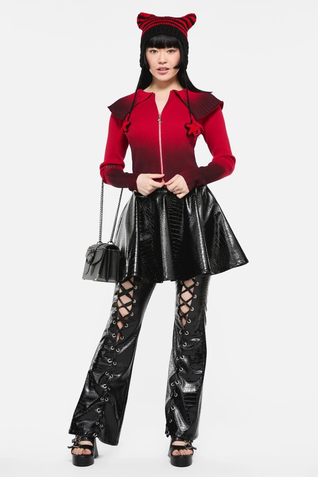 Scales Lace Up PU Pant - Image 5
