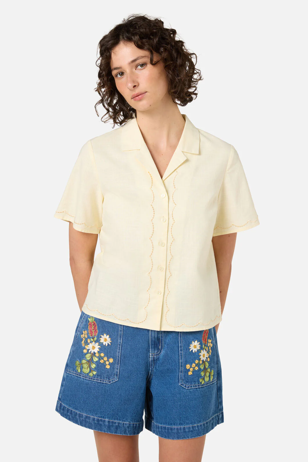 Scallop Trim Summer shirt