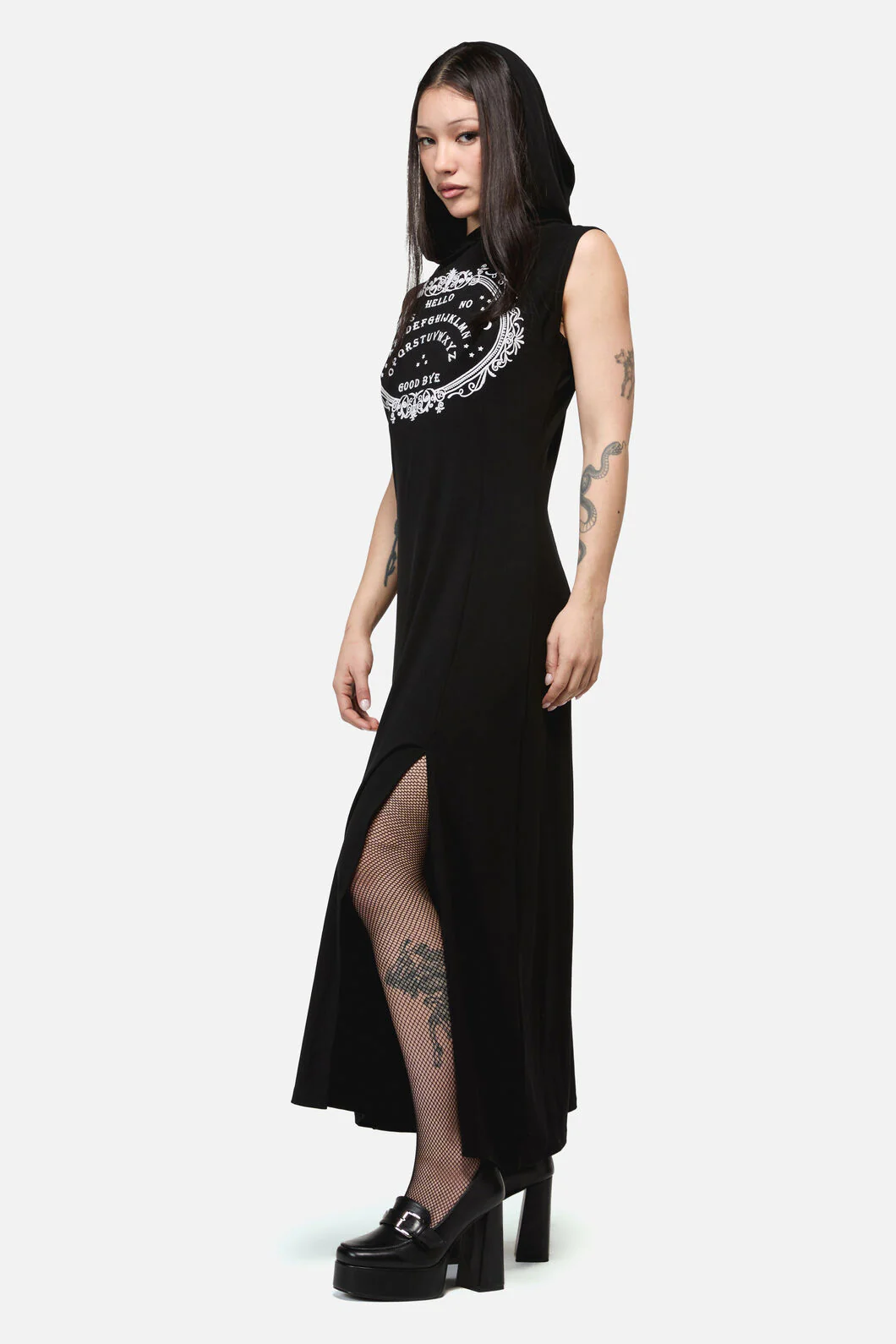 Séance Hooded Goth Maxi Dress - Image 4
