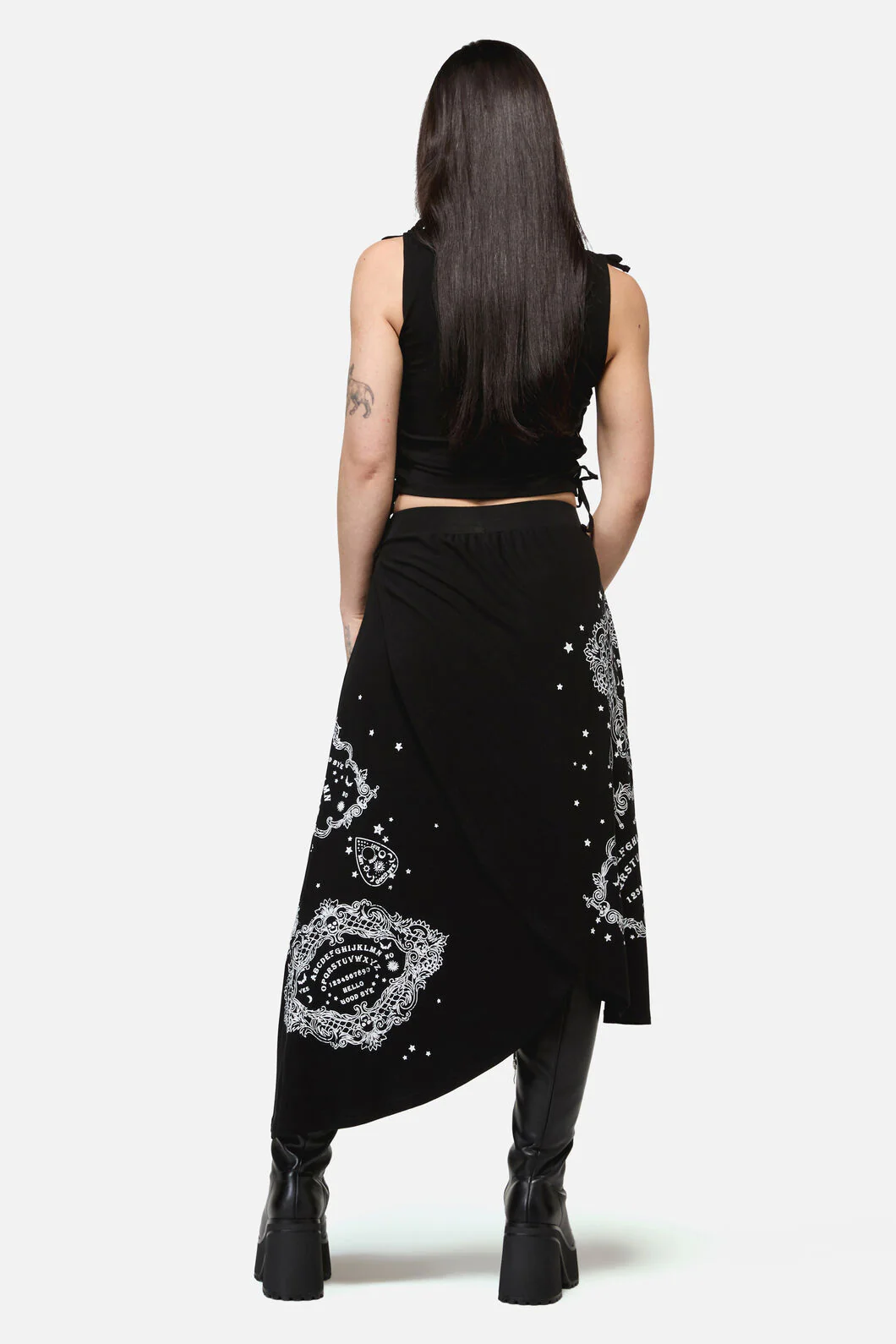 Séance Layered Goth Midi Skirt - Image 3