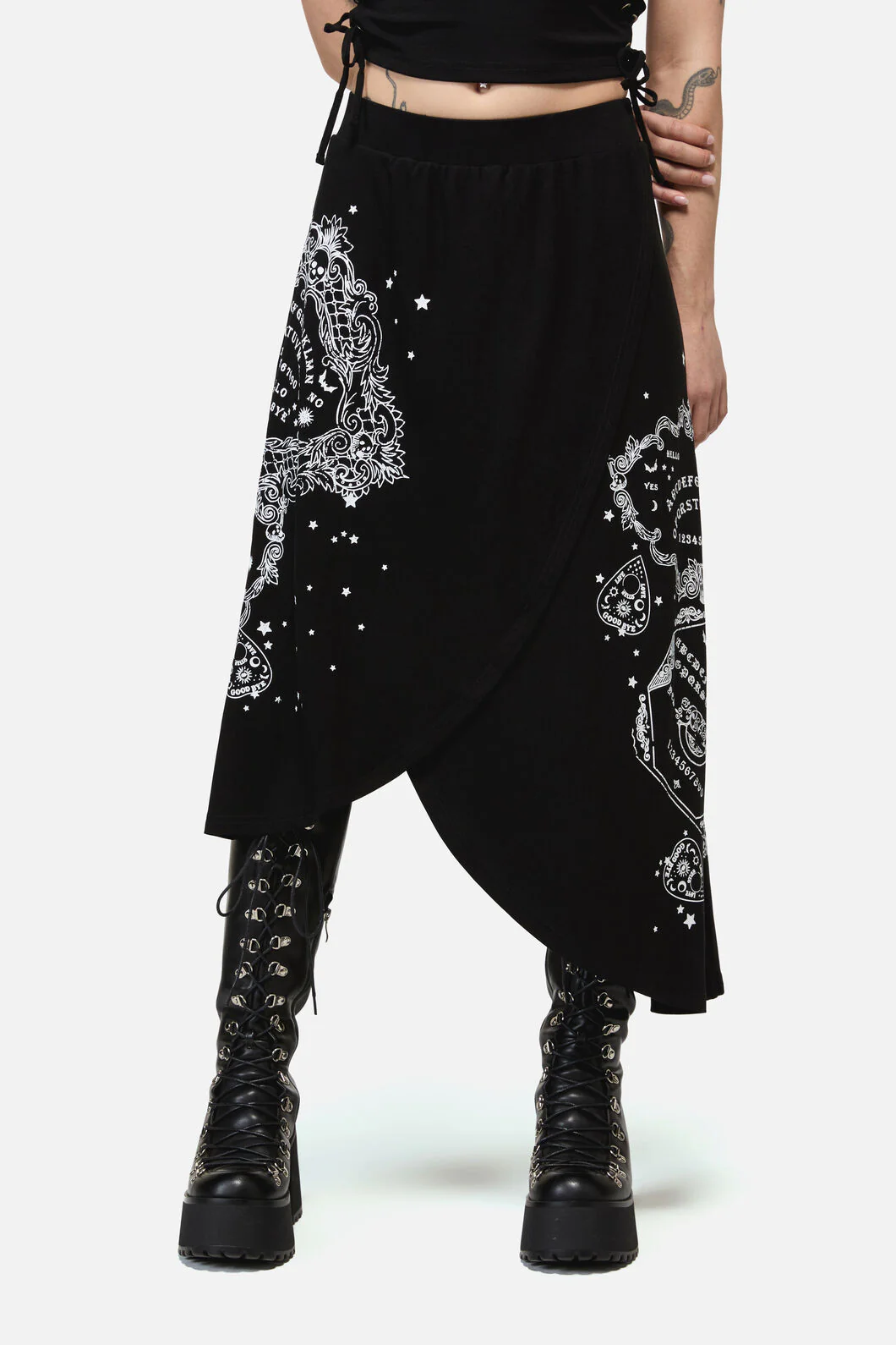 Séance Layered Goth Midi Skirt - Image 4