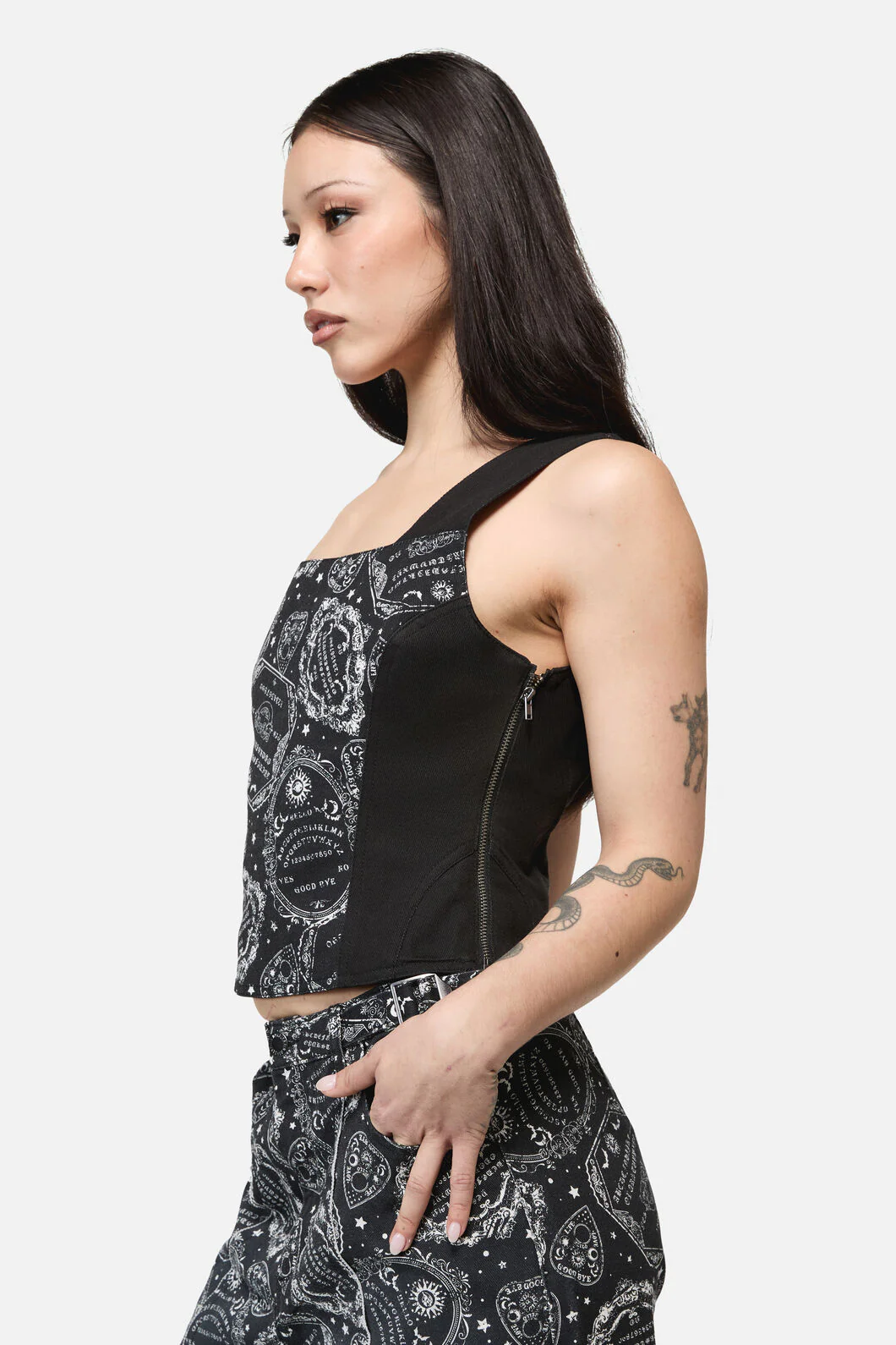 Séance Print Goth Corset Top - Image 2