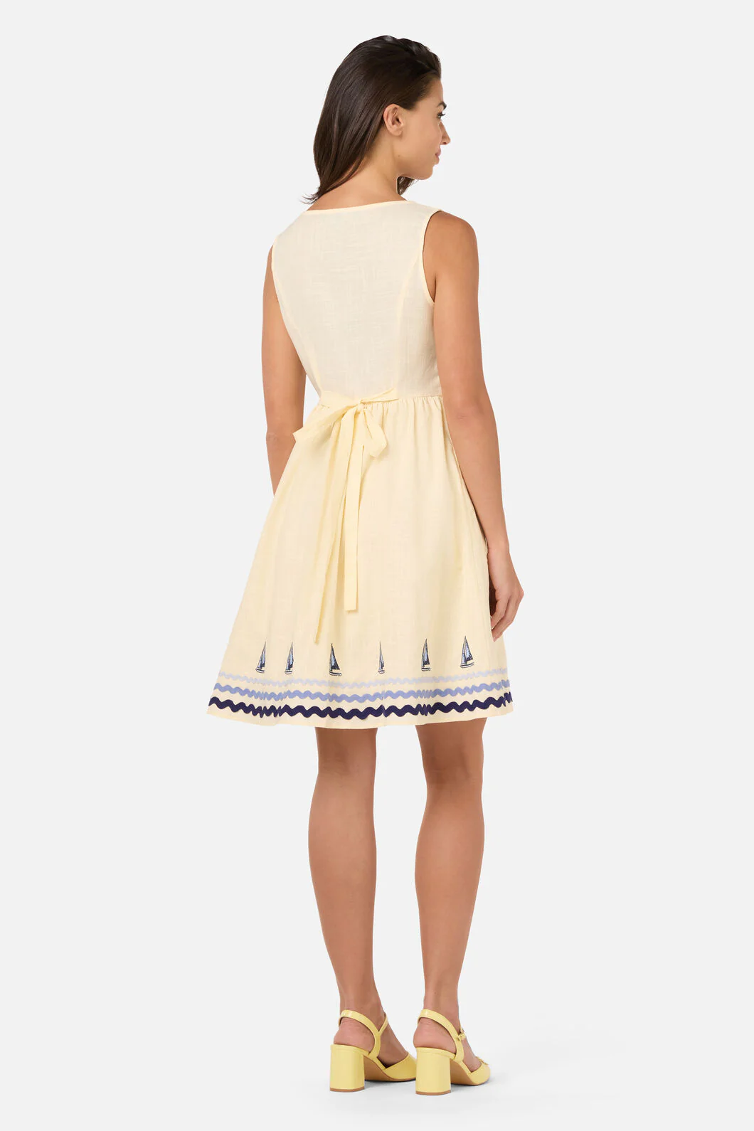 Seaside Toile Emb Mini Dress - Image 7