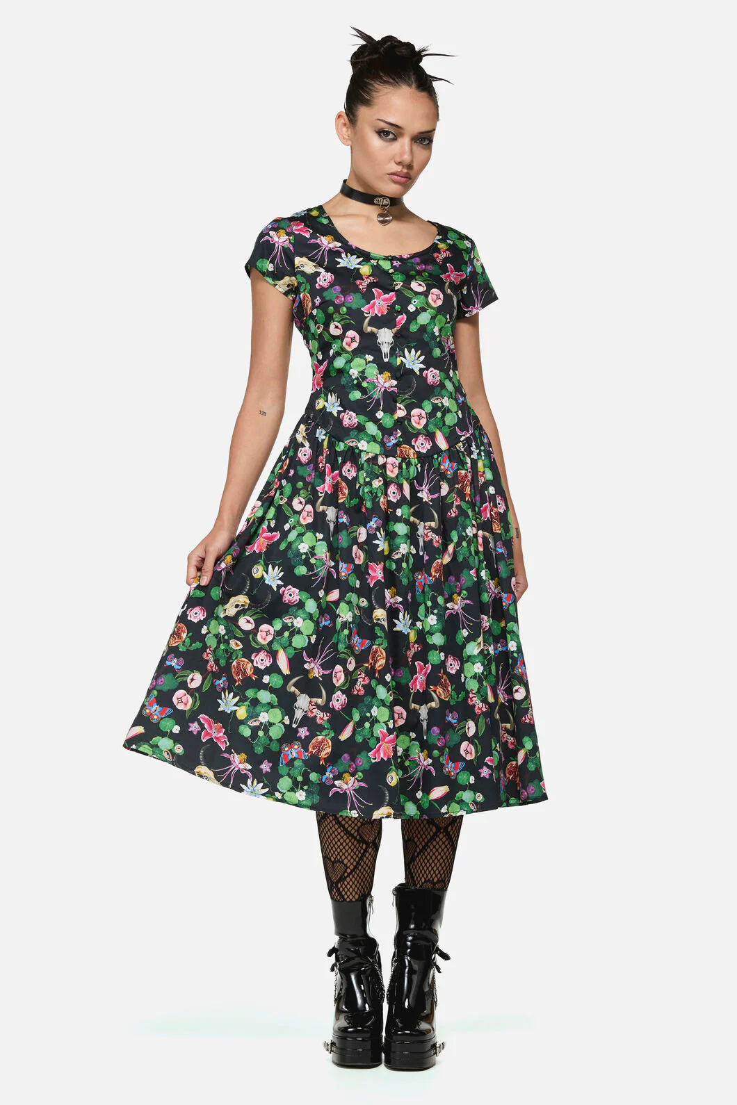 See No Evil Print Midi Dress - Image 2