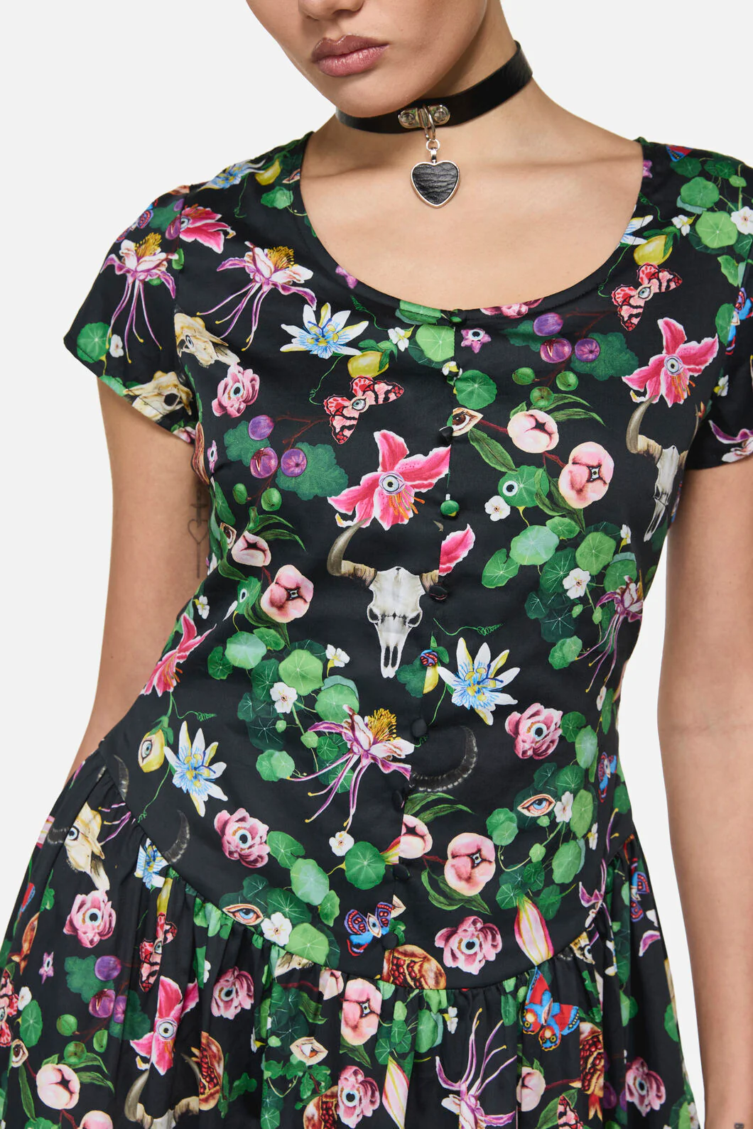 See No Evil Print Midi Dress - Image 6
