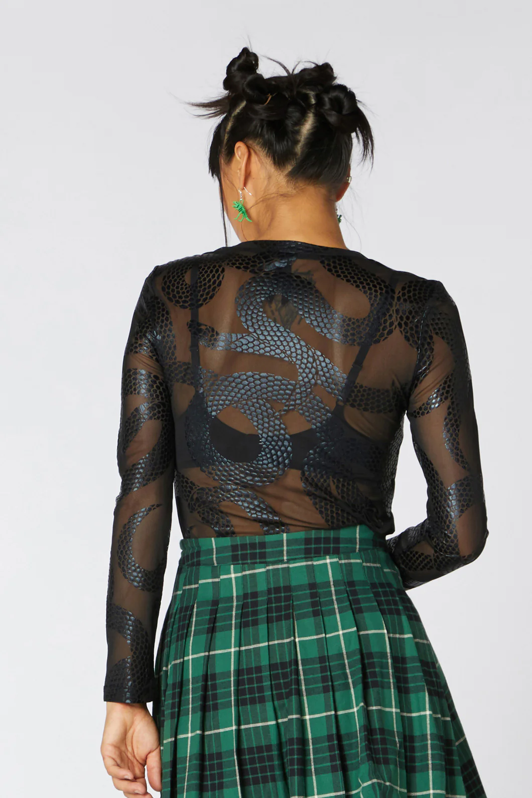 Sheer Snake Foil Print Top - Image 3