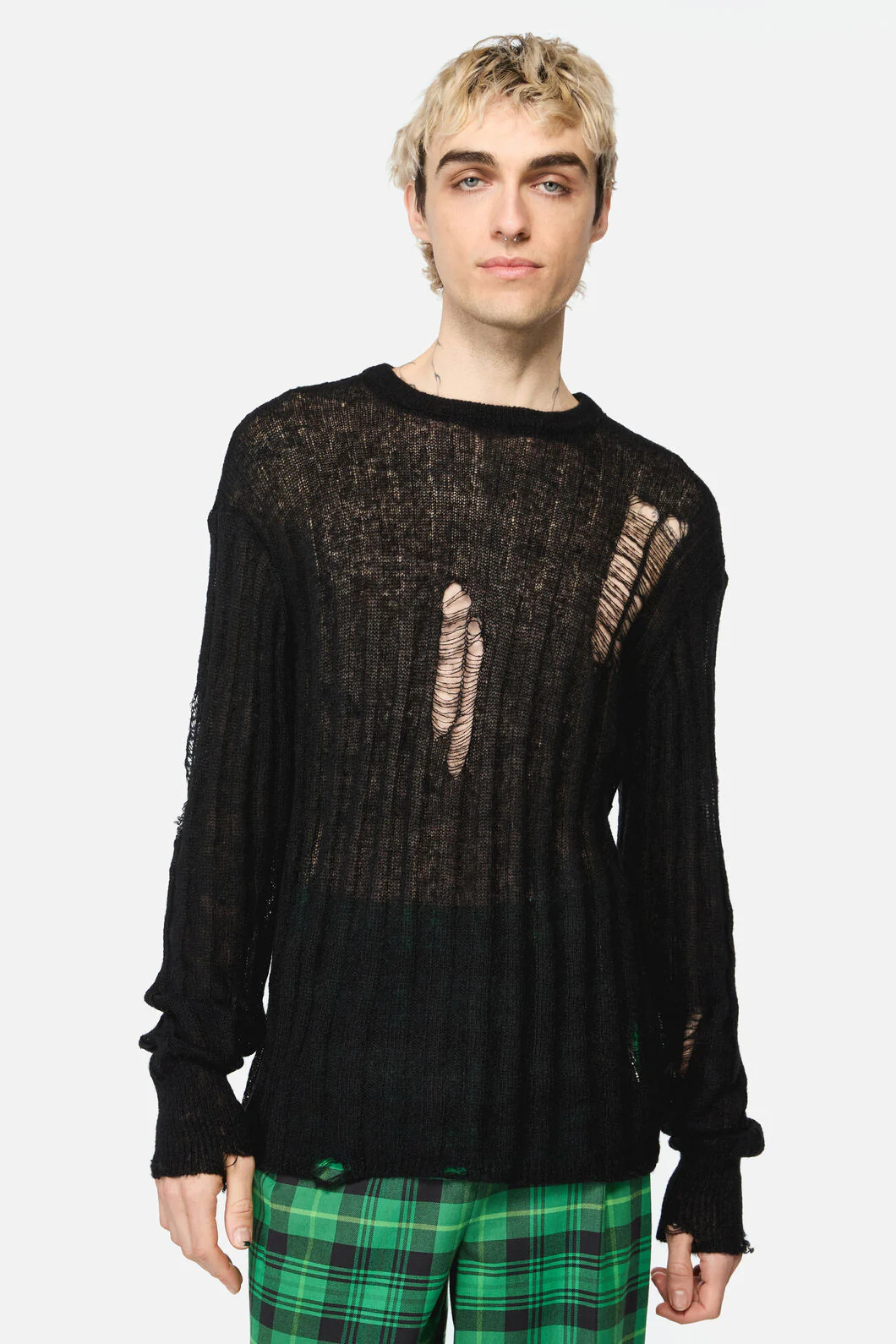 Shock Distressed Knit Jumper - Image 2