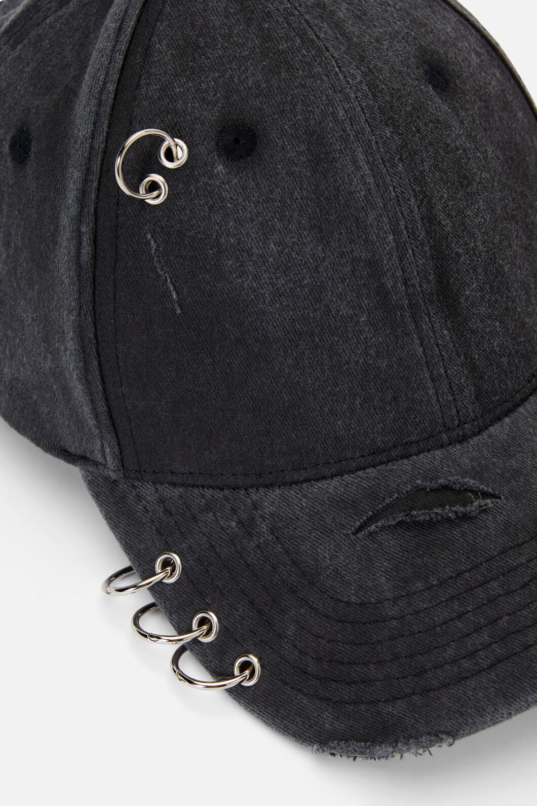 Simple Distressed Pierced Cap - Image 6