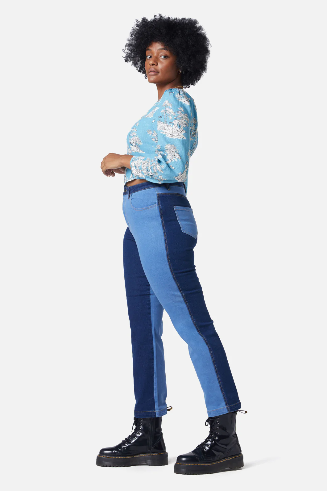 Skelly Toile Puff Sleeve Top - Image 3