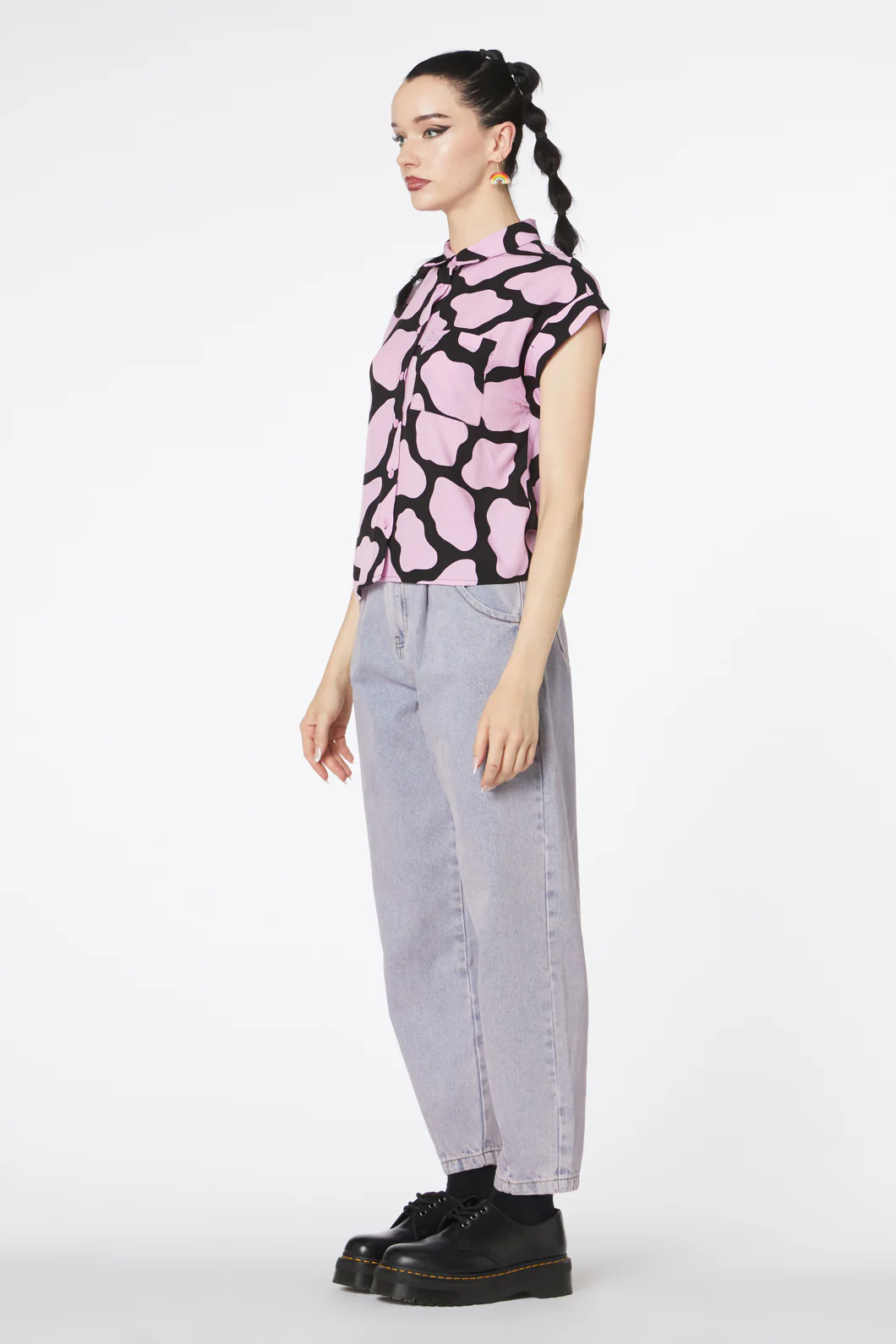 Skip Geo Boxy Collar Blouse - Image 3