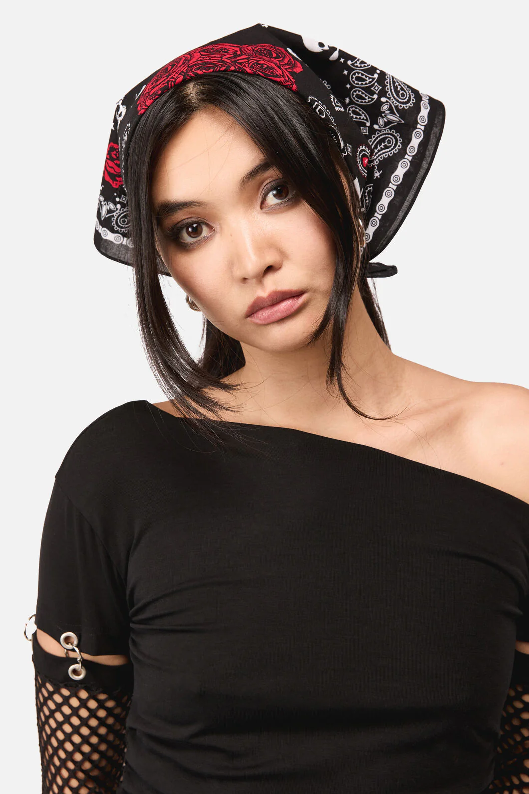 Skulls & Roses Cotton Bandana