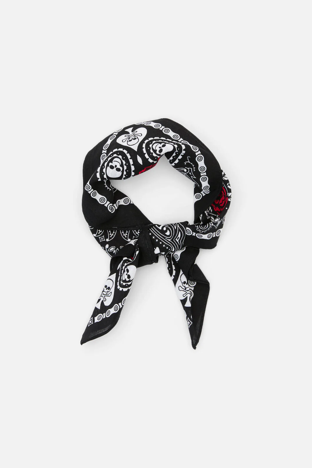 Skulls & Roses Cotton Bandana - Image 3