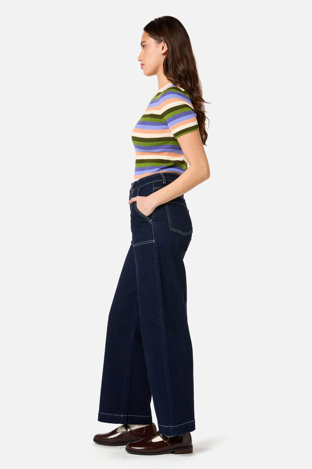 Skye Stripe Rib Knit Top - Image 5