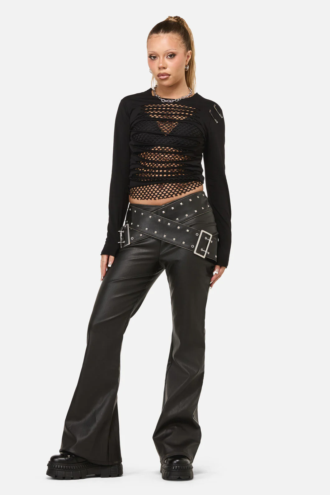 Sleaze Punk PU Pant