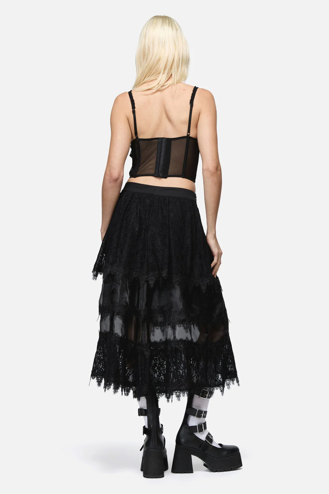 So Cynical Lace Midi Skirt - Image 3