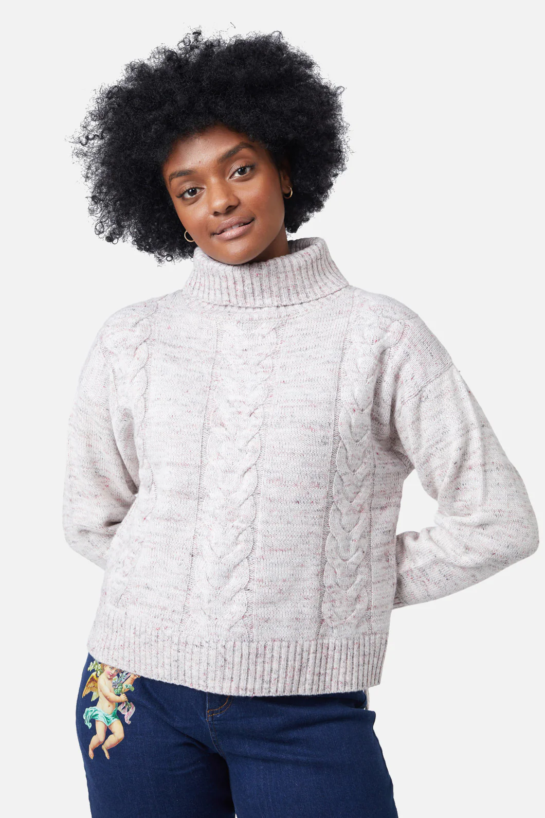 Space Dye Cable Boxy Knit - Image 5