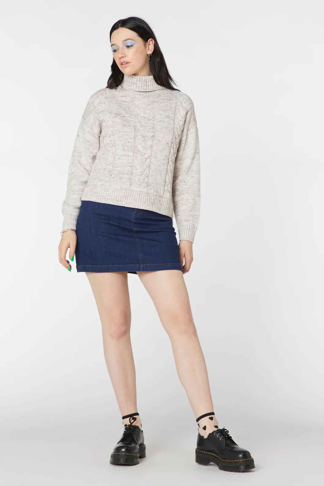Space Dye Cable Boxy Knit - Image 8
