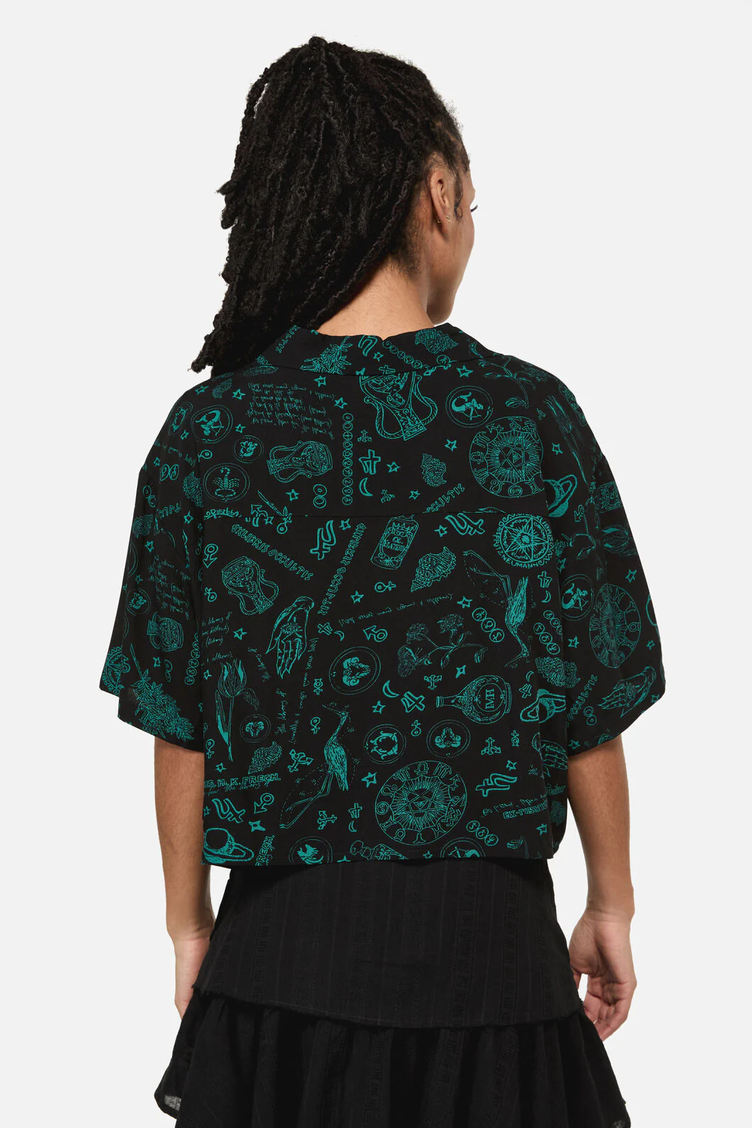 Spellbook Goth Print Blouse - Image 3