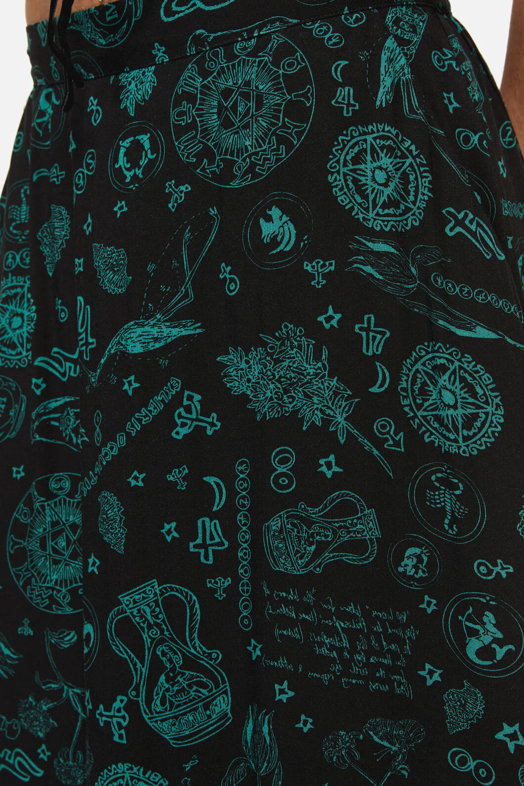 Spellbook Goth Print Midi Skirt - Image 5