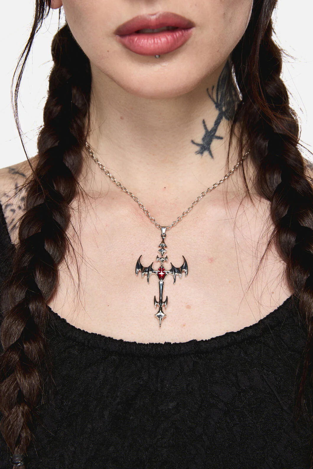 Spike Cross Necklace - Image 2