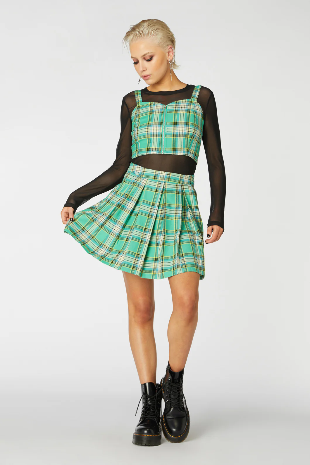 Spring Tartan Mini Skirt - Image 2