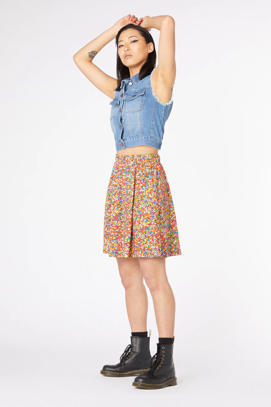 Sprinkle Cotton Skater Skirt - Image 3