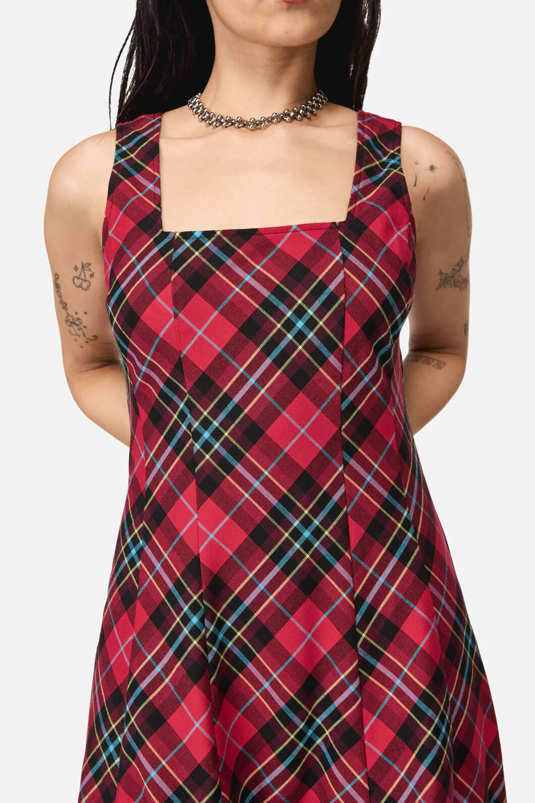 Stop It Grunge Tartan Midi Dress - Image 8