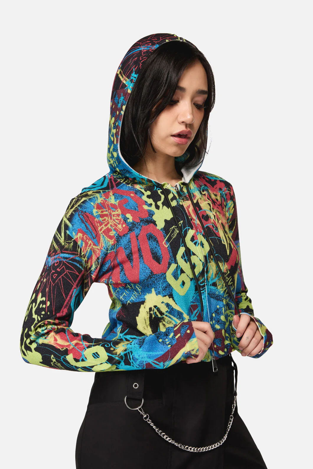 Streets Grunge Zip Hoodie - Image 2