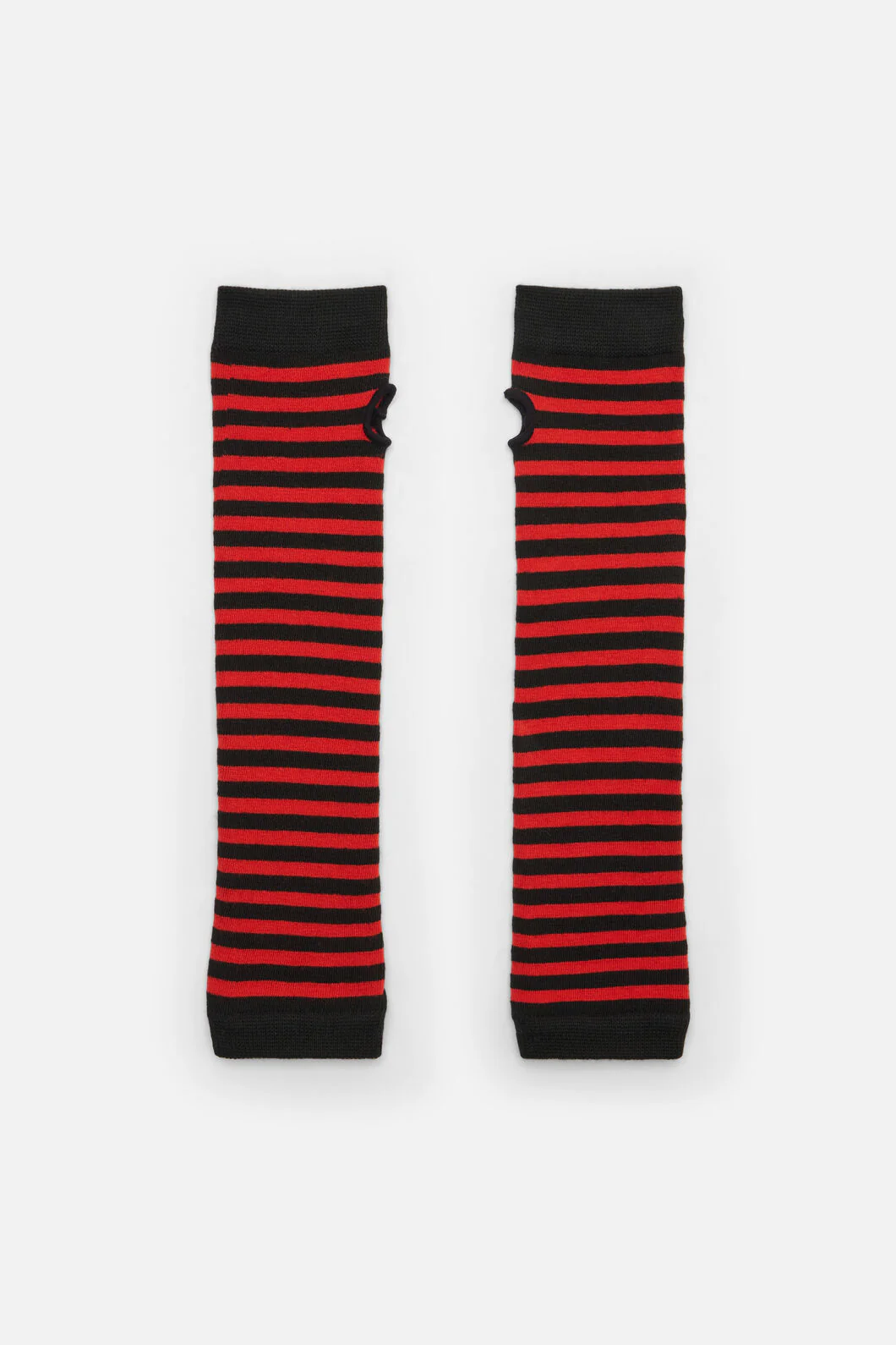Striped Long Fingerless Gloves - Image 3