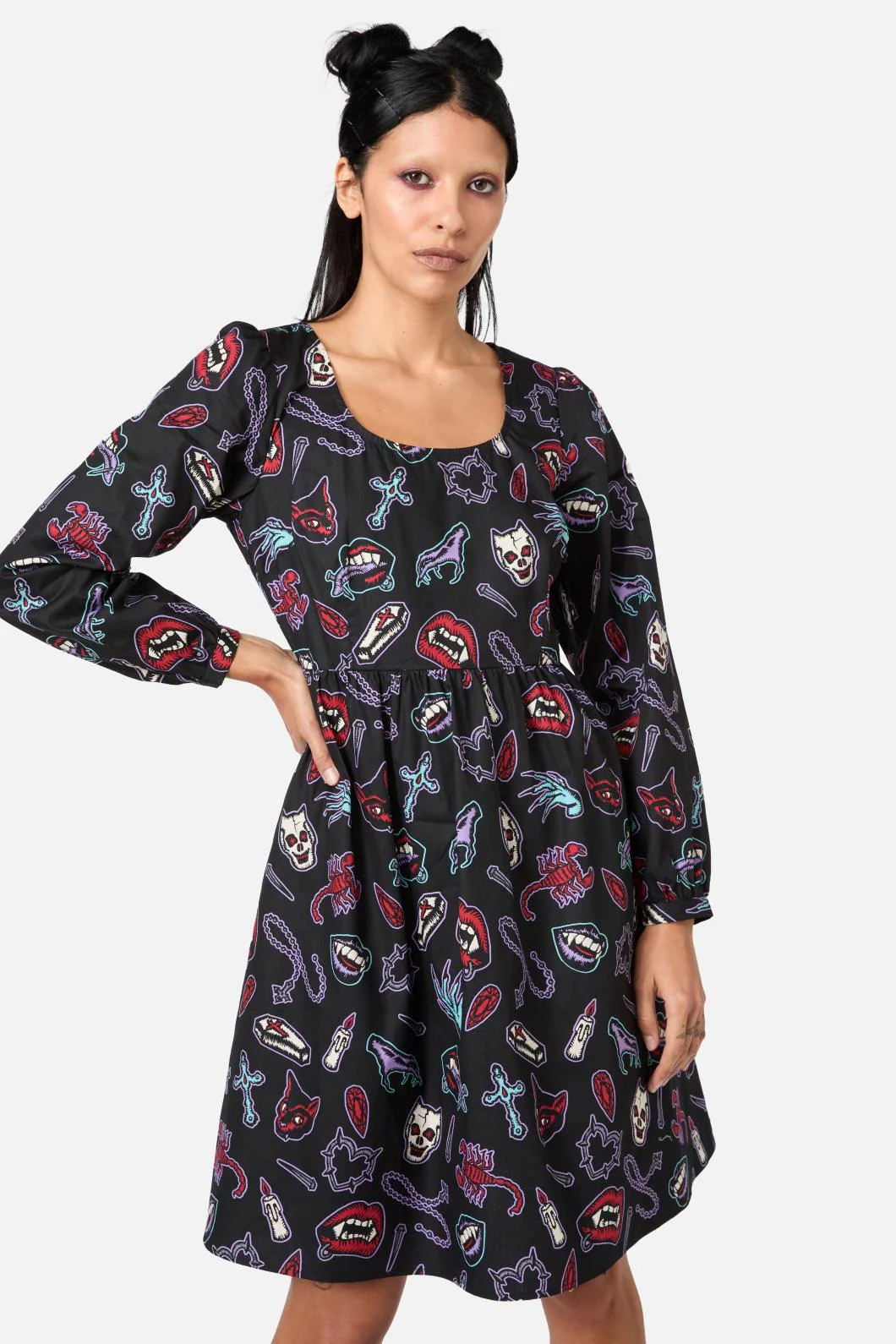 Sucked In Gothic Dress - Image 4