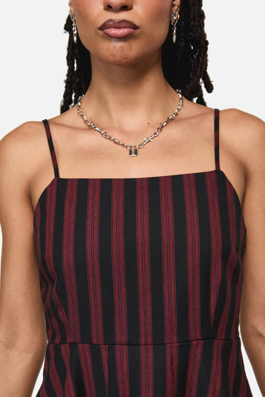 Sucker Pinstripe Goth Dress - Image 5