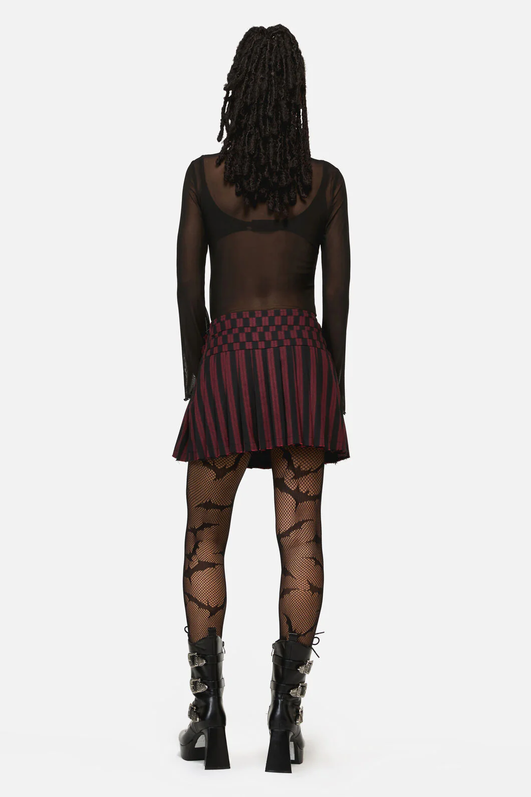Sucker Pinstripe Goth Skort - Image 6