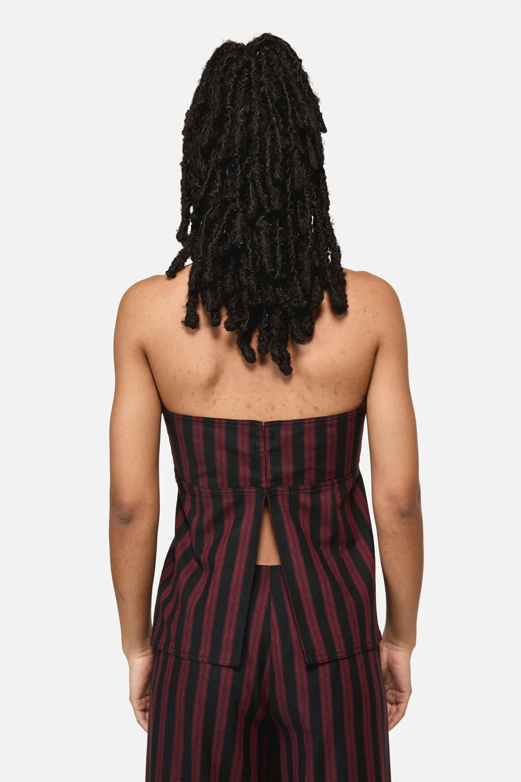 Sucker Pinstripe Strapless Top - Image 3