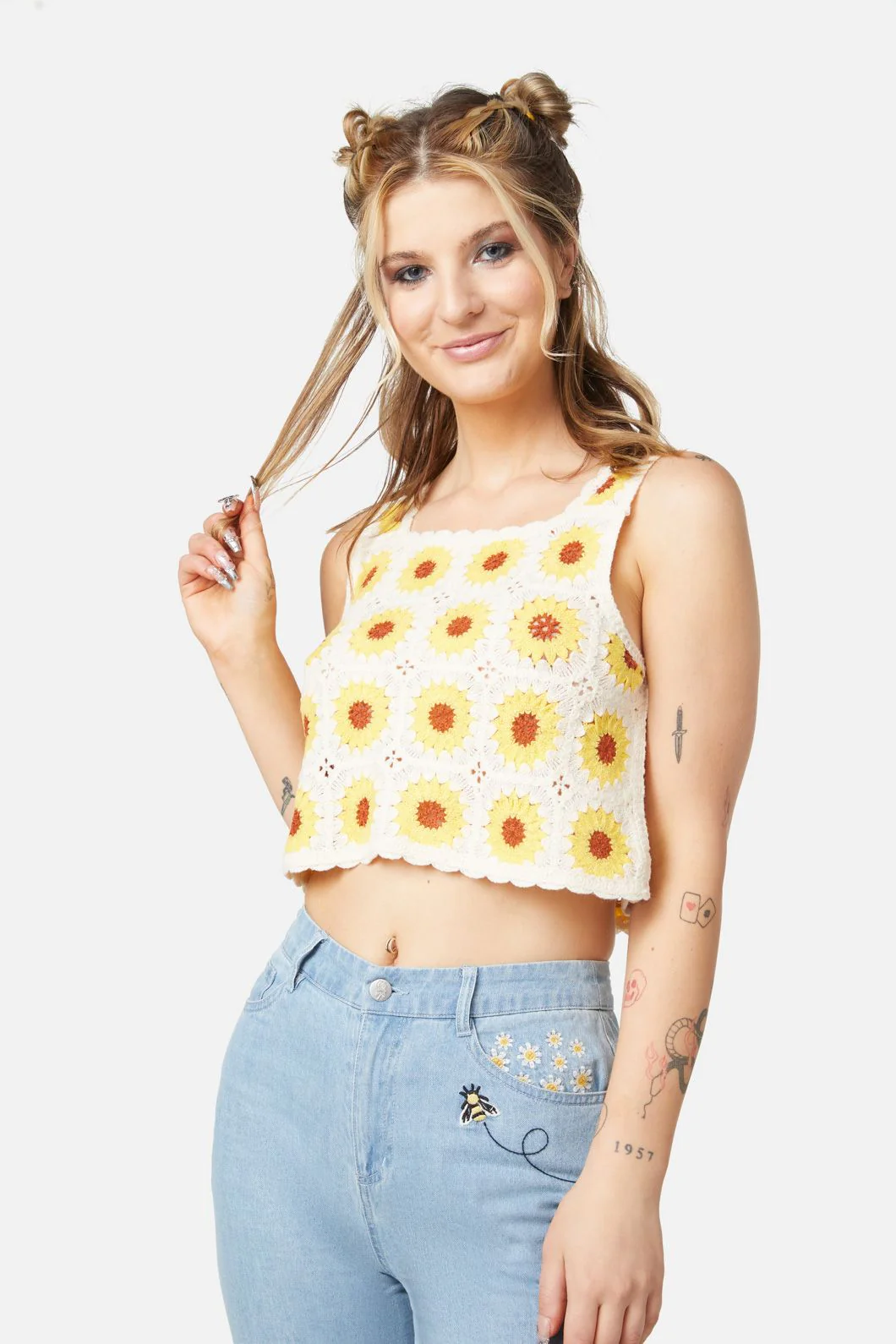 Sunflower Crochet Top - Image 2